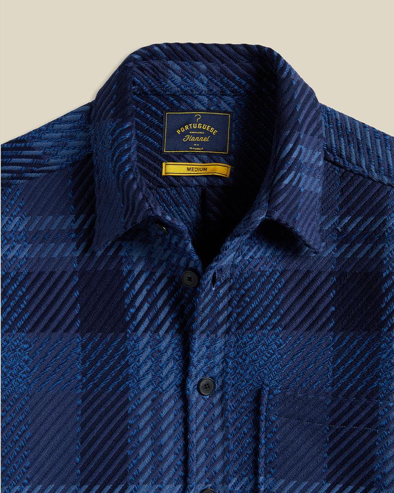 Portuguese Flannel Upper Overshirt - Blue
