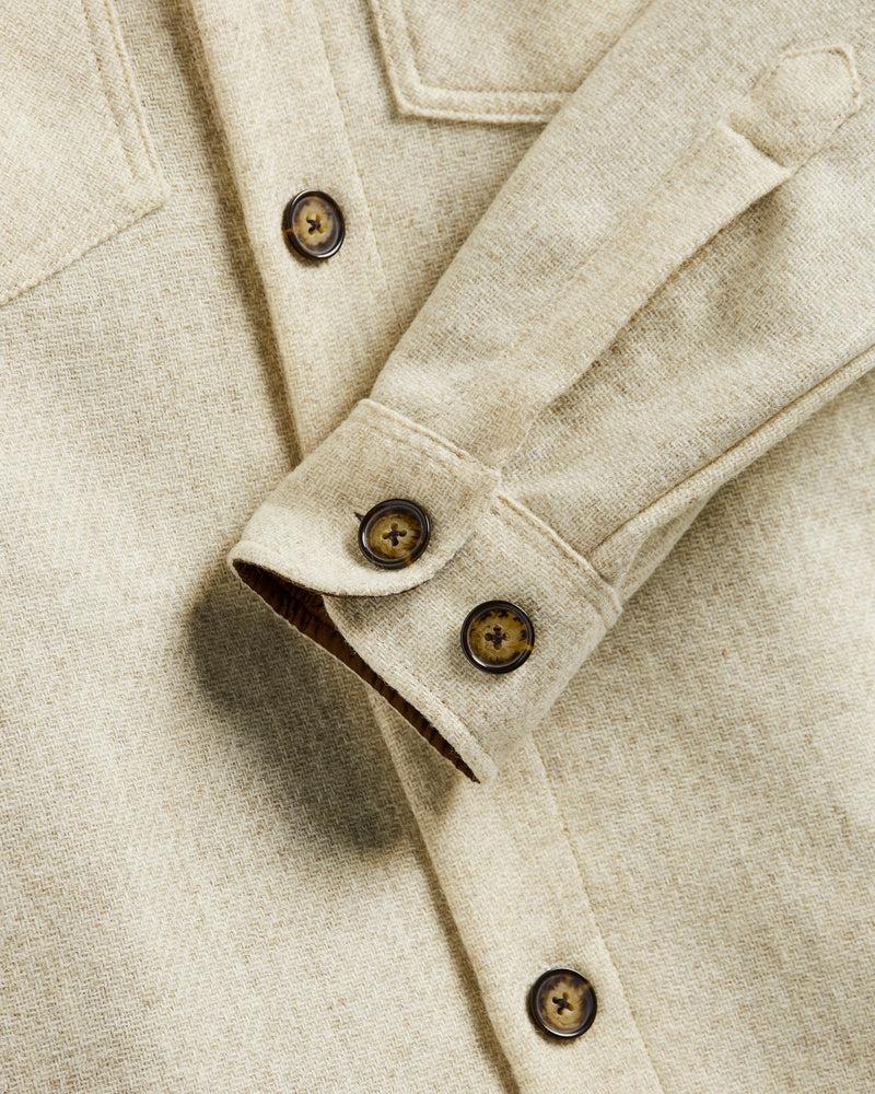 Portuguese Flannel Wool Field Overshirt - Ecru