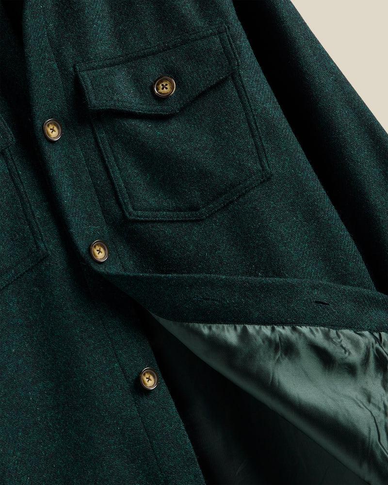 Portuguese Flannel Wool Field Overshirt - Green