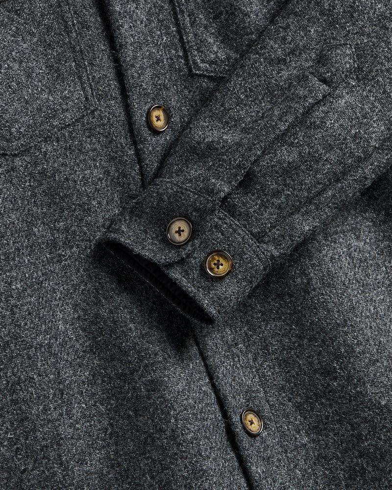 Portuguese Flannel Wool Field Overshirt - Grey