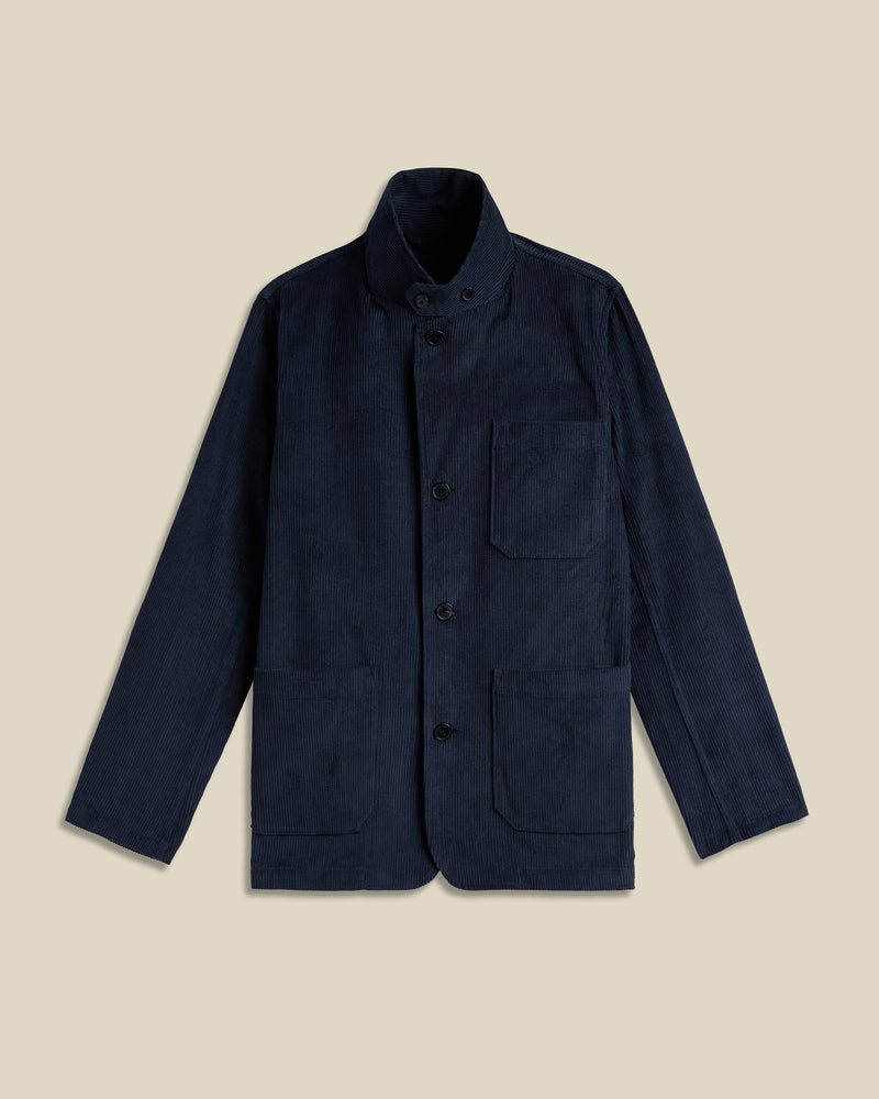 Portuguese Flannel Working Blazer Cord - Navy