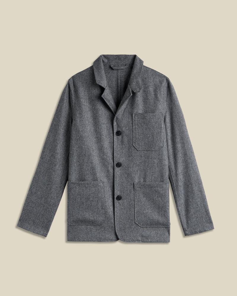 portuguese flannel Working Blazer Wool - Grey