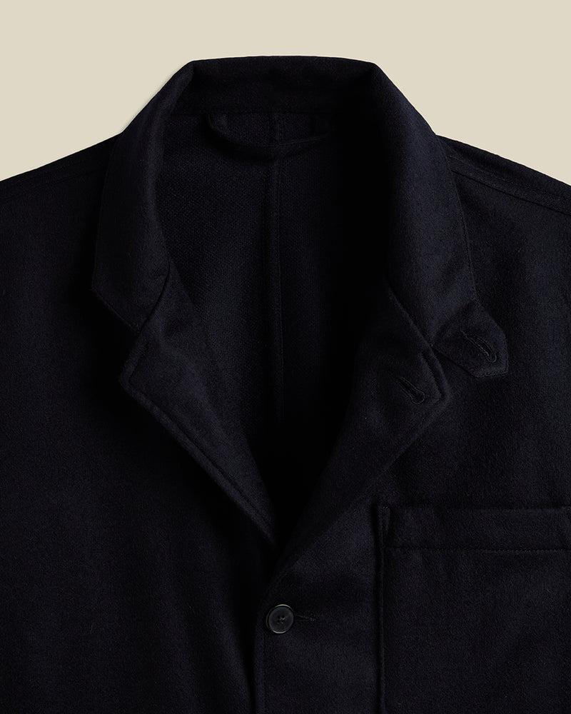 Portuguese Flannel Working Blazer Wool - Navy