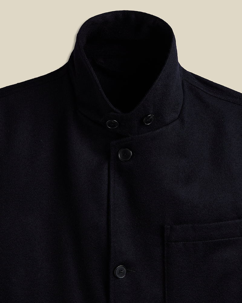 Portuguese Flannel Working Blazer Wool - Navy