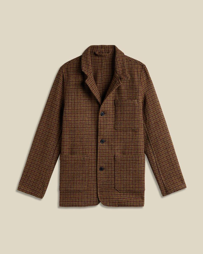 portuguese flannel Working Blazer Wool - Pied Poule