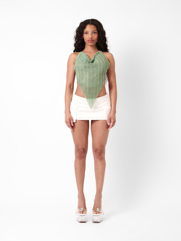 poster girl Limited Edition Beyan Top in Stripe Billionaire Green