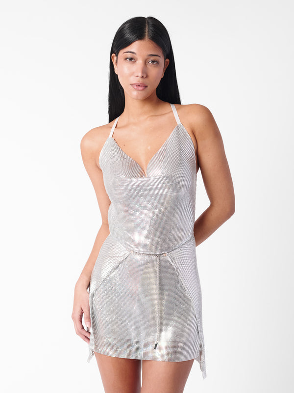 Poster Girl Adrianne Dress Chrome Silver