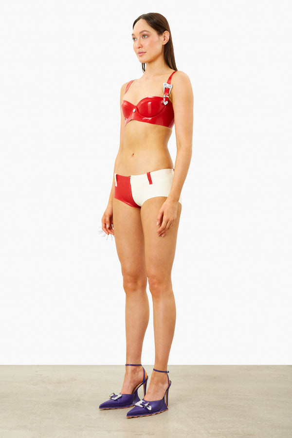 Poster Girl Agnes Latex Shorts Gazpacho