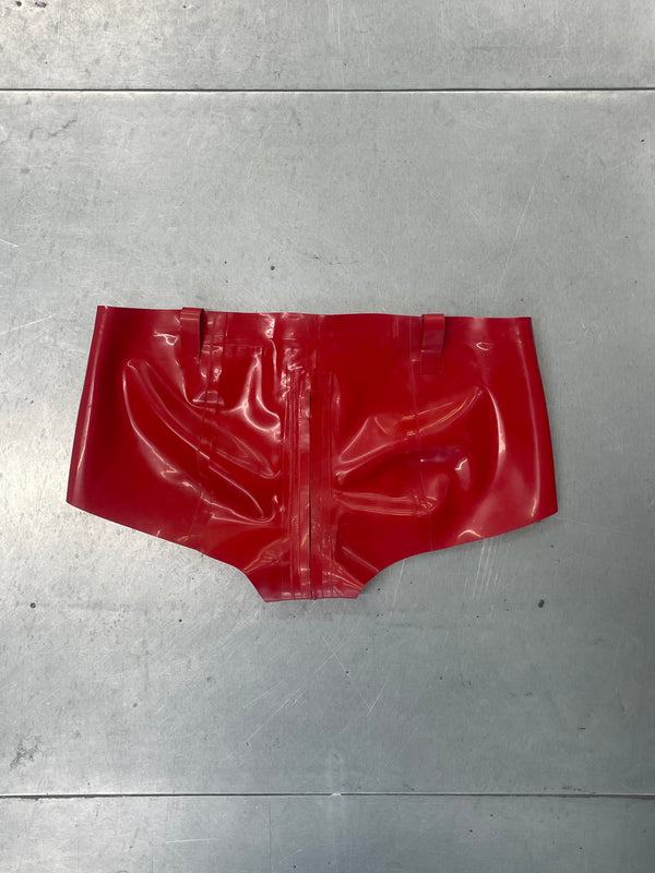 Poster Girl Agnes Latex Shorts Red