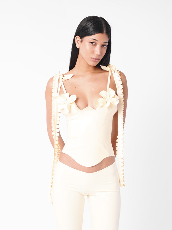 Poster Girl Annamaria Latex Top White