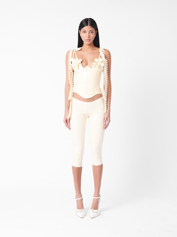 poster girl Annamaria Latex Top White