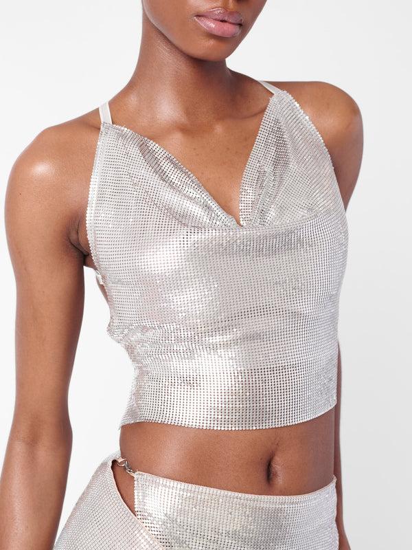 Poster Girl Bambi Top Chrome Silver