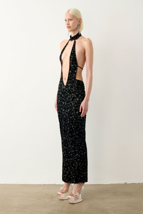 Poster Girl Bare Dress Black Leopard Print