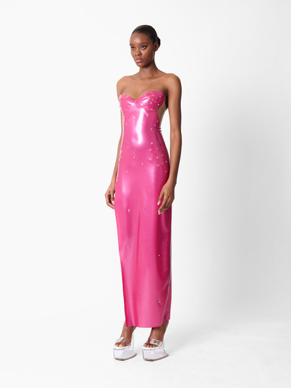 Poster Girl Bunny Latex Maxi Dress