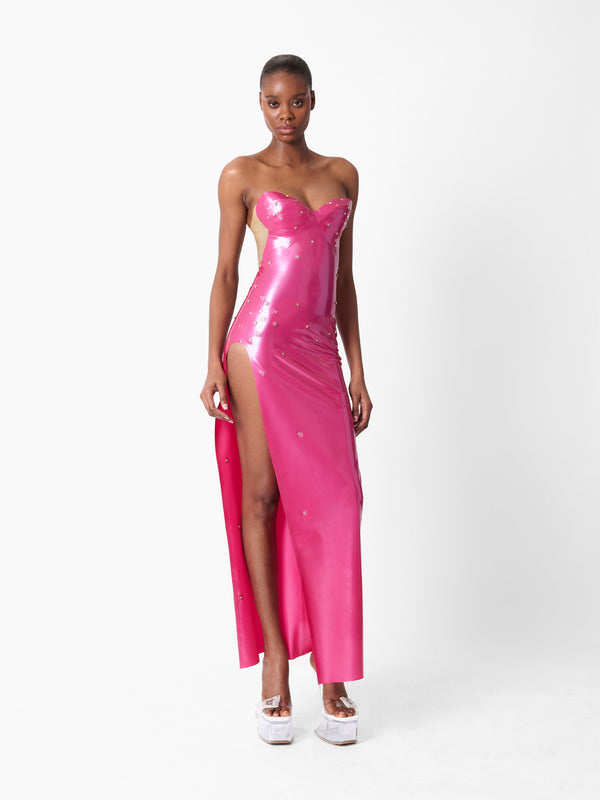 Poster Girl Bunny Latex Maxi Dress