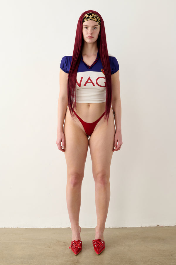 poster girl Candice G Latex Thong Red