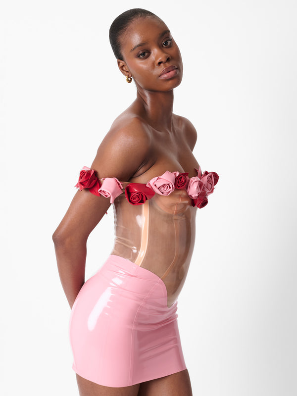 Poster Girl Fantasy Latex Dress Pink