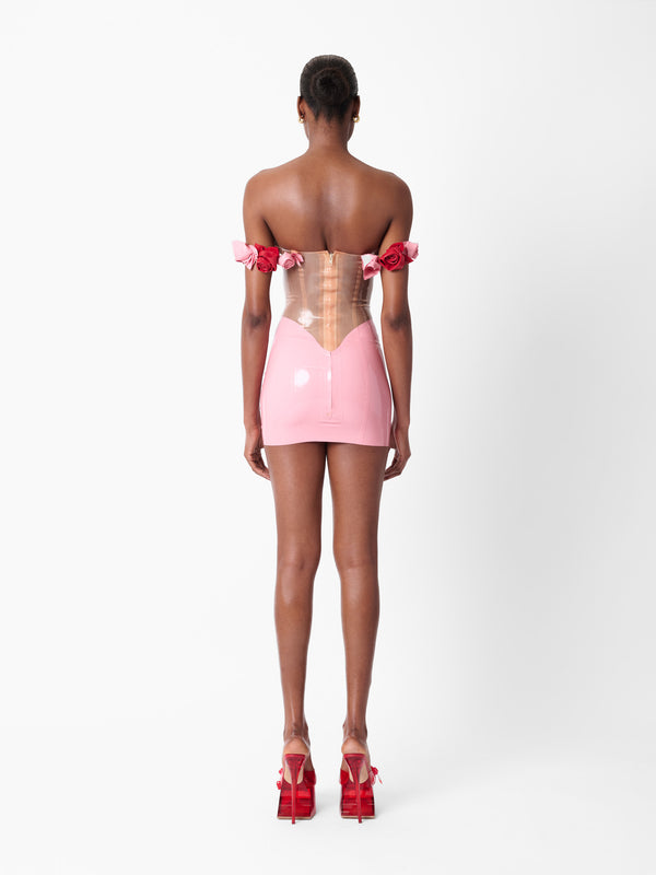 Poster Girl Fantasy Latex Dress Pink