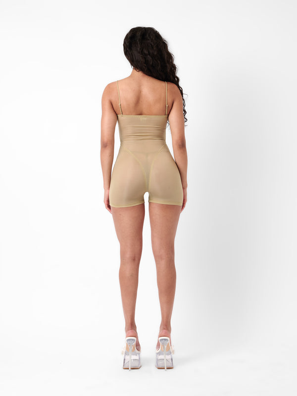 Poster Girl Goldie Playsuit Taupe