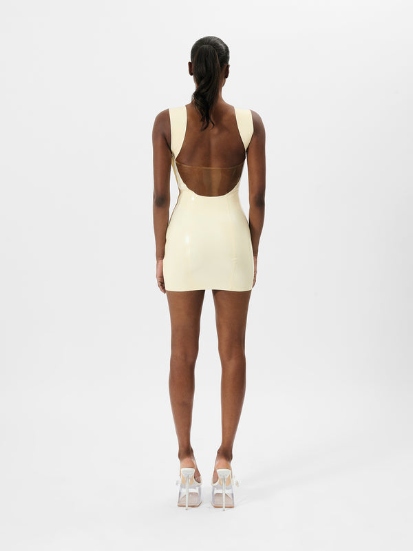 Poster Girl Hollywood Latex Dress White