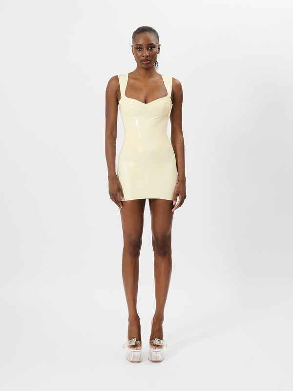 poster girl Hollywood Latex Dress White