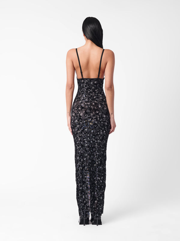 Poster Girl Hun Dress Black Leopard Print