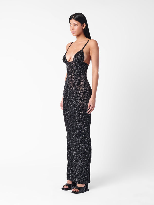 Poster Girl Hun Dress Black Leopard Print