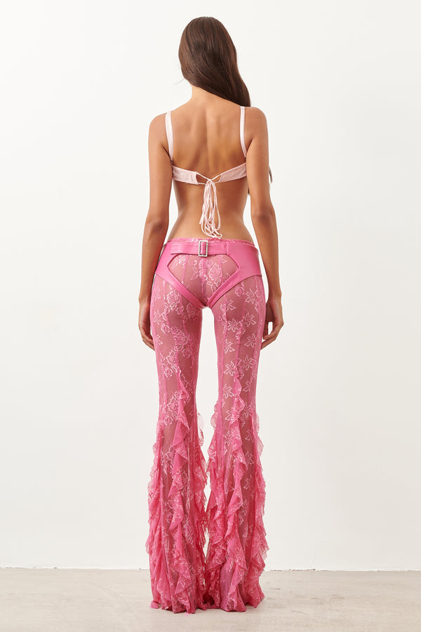 Poster Girl Oshun Leather Chaps Fuchsia Pink