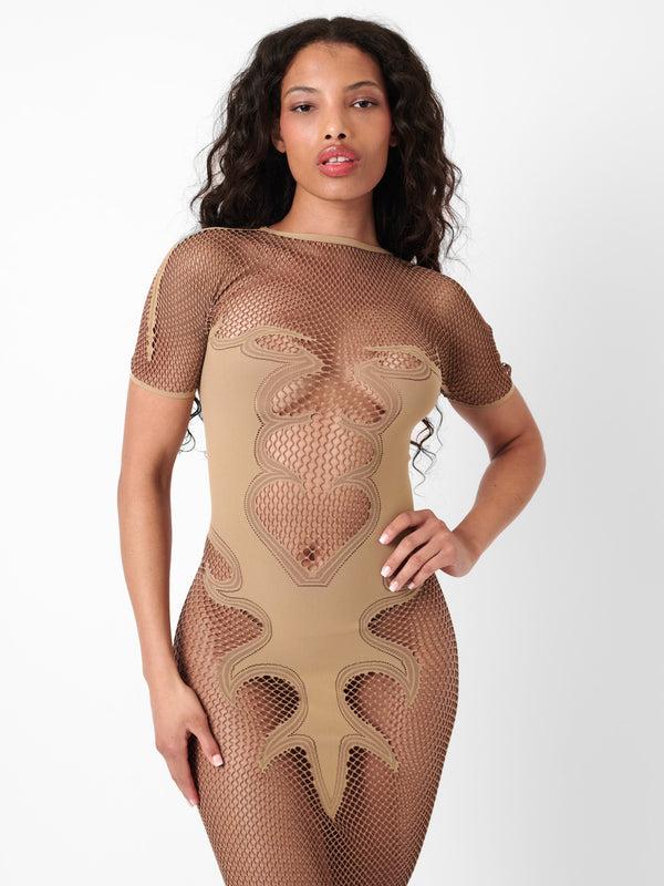 Poster Girl Peachy Dress Beige