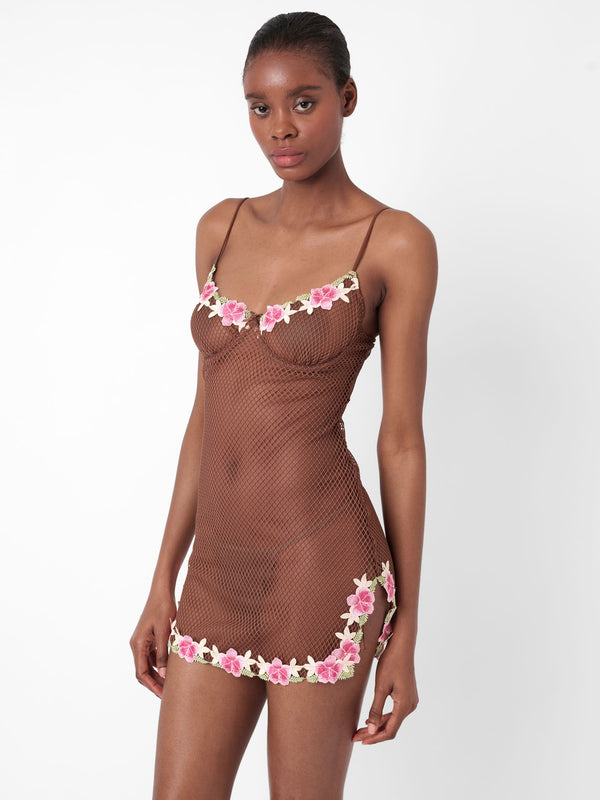 Poster Girl Peony Dress Brown