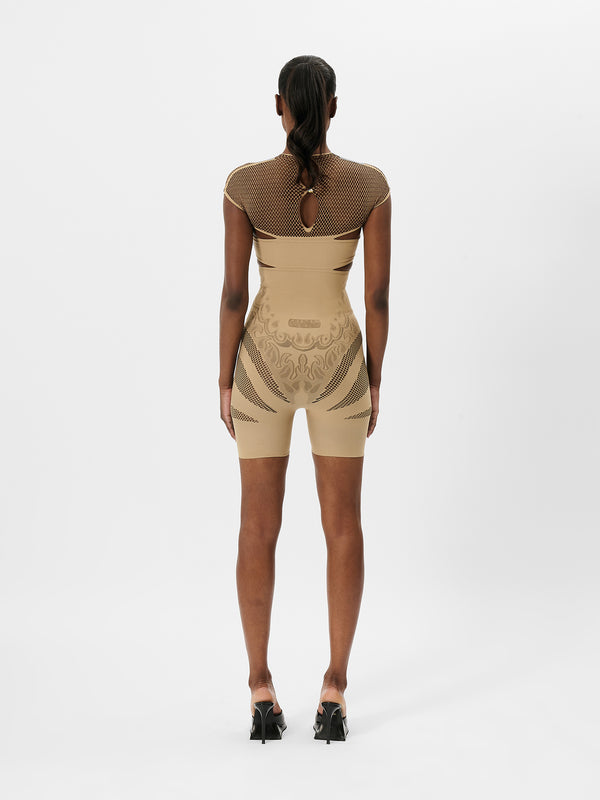 Poster Girl Pollard Playsuit Beige