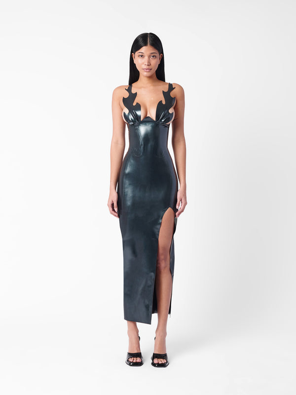 poster girl Roast Latex Dress Black