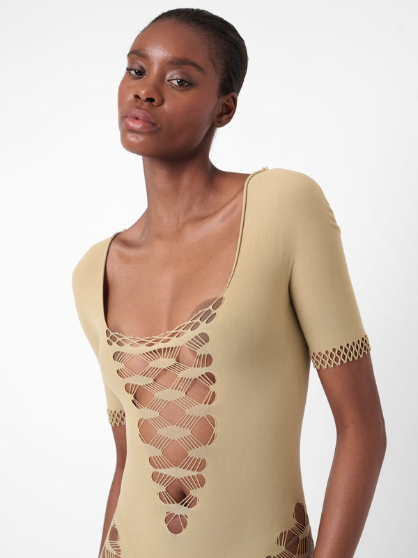 Poster Girl Shelly Playsuit Clay