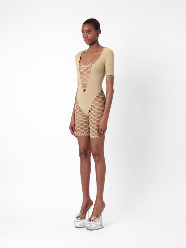 Poster Girl Shelly Playsuit Clay