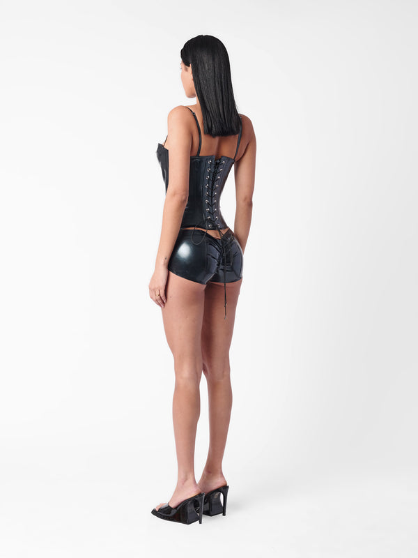 Poster Girl Tart Latex Top Black