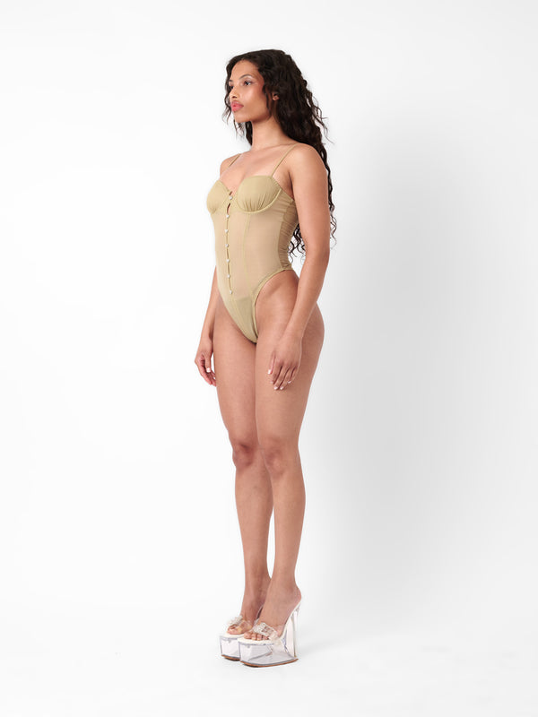Poster Girl Vixxen Bodysuit Taupe