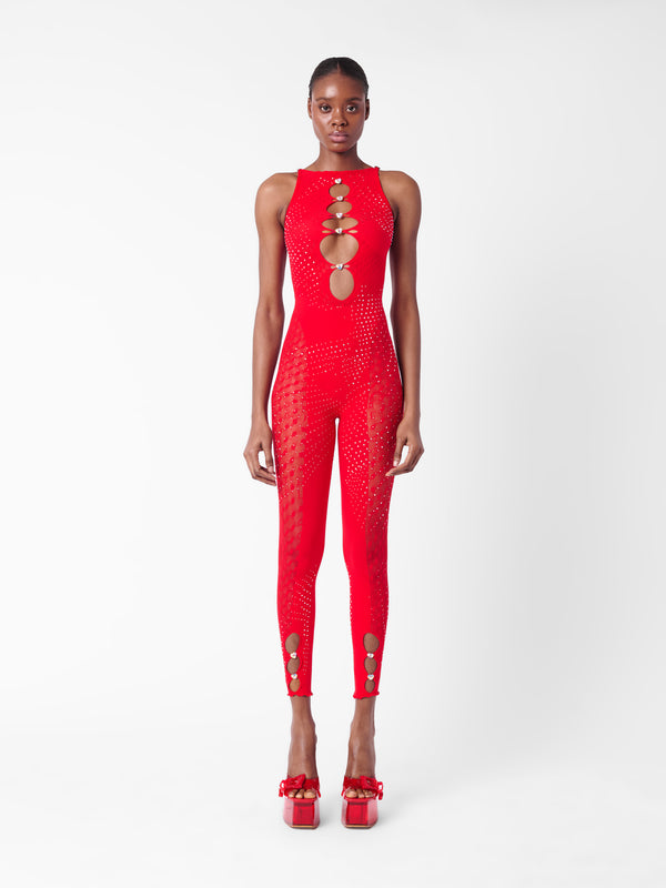 poster girl Rhinestoned Janice Jumpsuit Heartbreaker