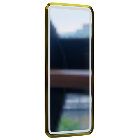 postquam DRESSING TABLE MIRROR RECTANG. LED LIGHT AND GOLD FRAME