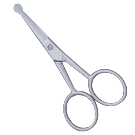 postquam NOSE HAIR SCISSOR SIZE 3.5'' ROUND ENDS S/STEEL