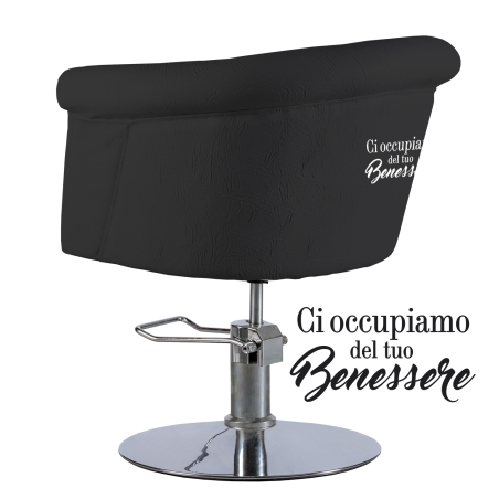 postquam CHAIR ROUND DOT BLACK "OCCUPIAMO BENESSERE"