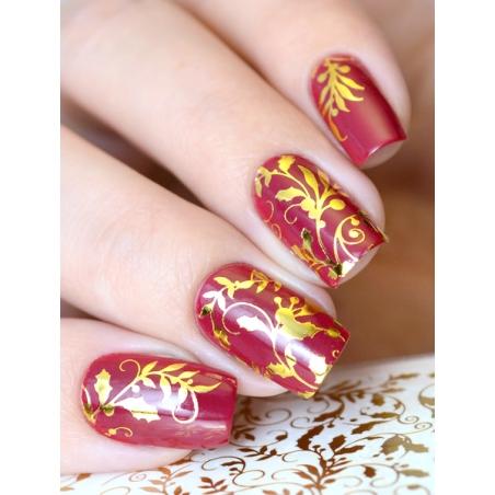 postquam NAIL ART STICKERS. GOLD FLOWERS