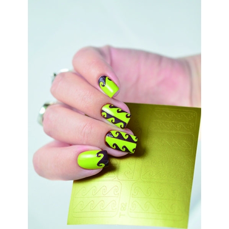 postquam NAIL ART VINYL MASK. GOLD SEA WAVES