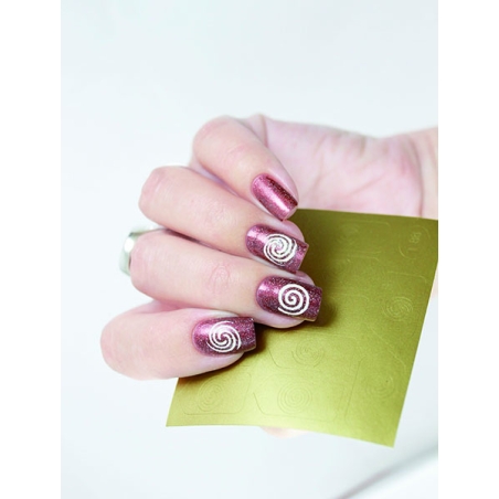 postquam NAIL ART VINYL MASK. GOLD SPIRALS