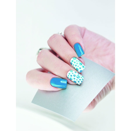 postquam NAIL ART VINYL MASK. SILVER DALMATIAN