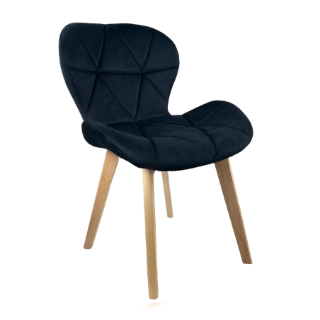 postquam OSLO CHAIR BLACK VELVET
