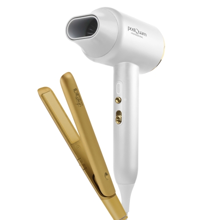 postquam VELOCE IONIC BLUE W HAIR DRYER + USB STRAIGHTENER GOLD
