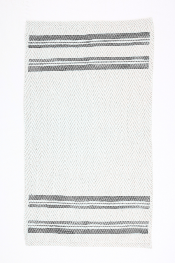 pour les femmes Hand-Painted Italian Mat - Grey Stripe