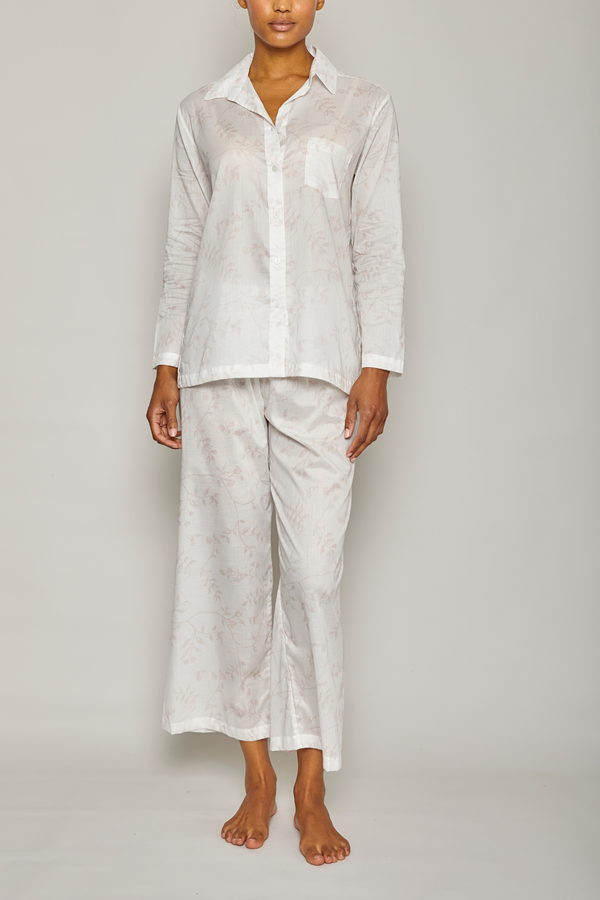 pour les femmes Hummingbird Long Sleeve Pajama Set - Pink