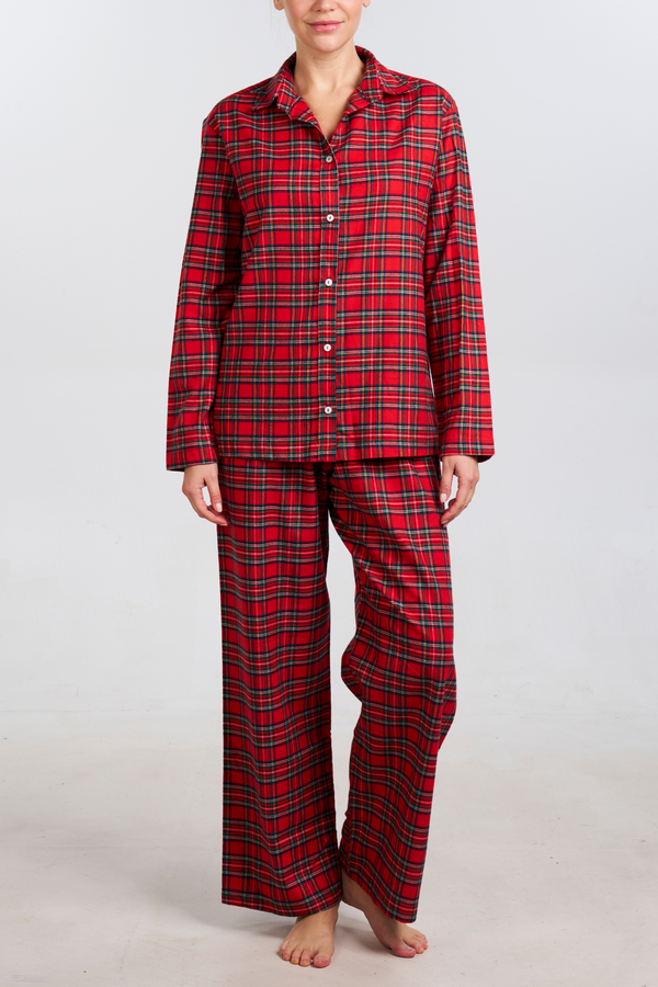 pour les femmes Organic Bamboo Pajama Set - Red Plaid