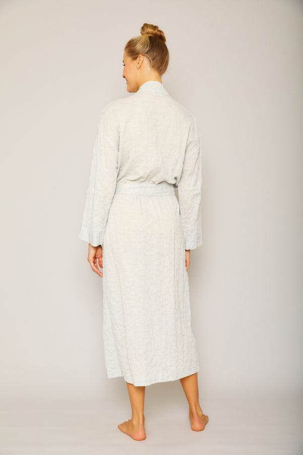 Pour Les Femmes Organic Japanese Cotton Long Robe-Cream